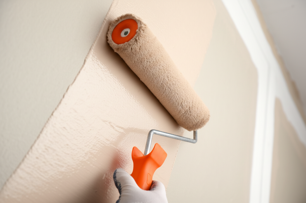 Professional painting finished drywall